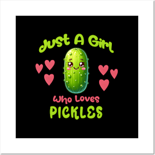 Just A Who Loves Pickles Pickle Posters and Art